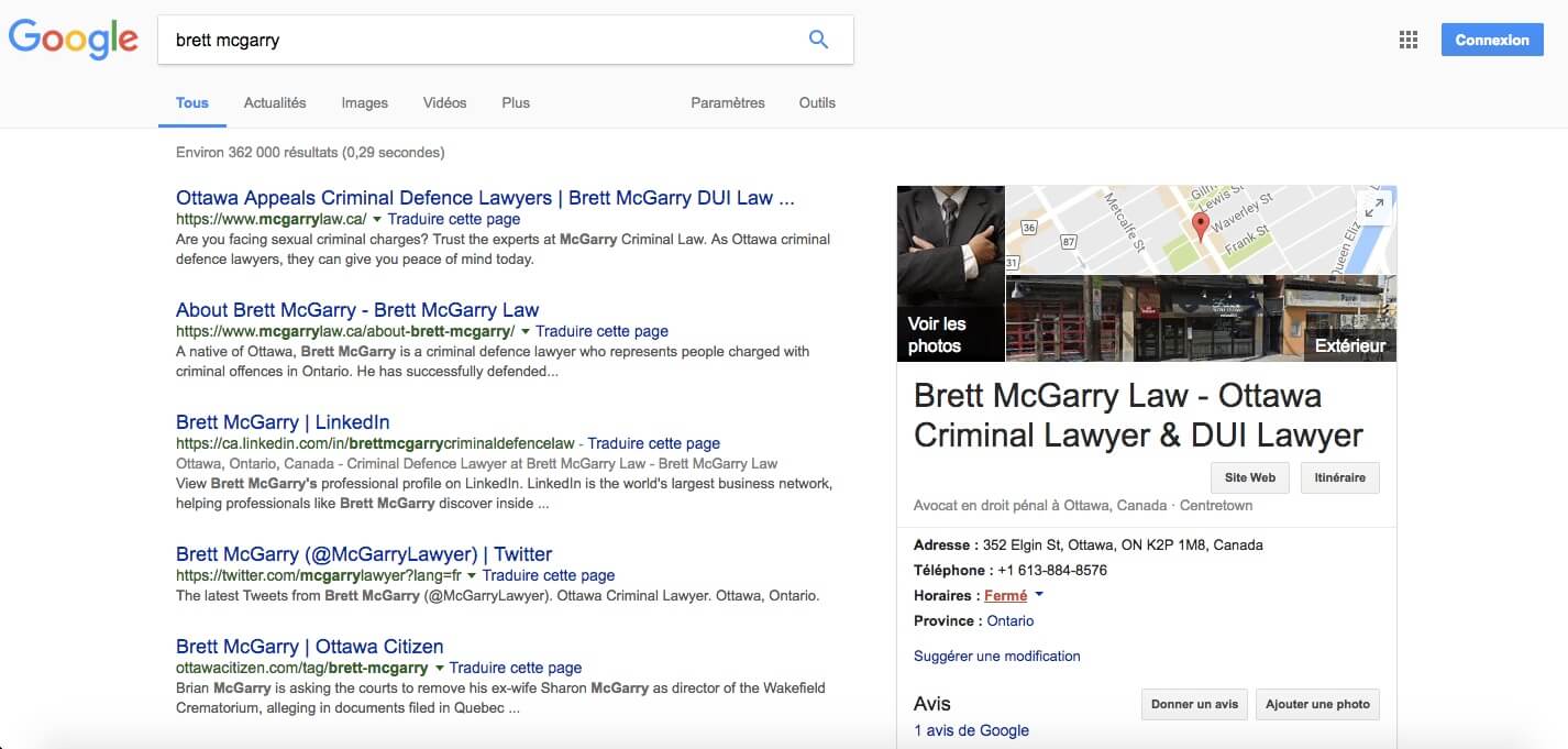 Étude de cas: Brett McGarry Criminal Law